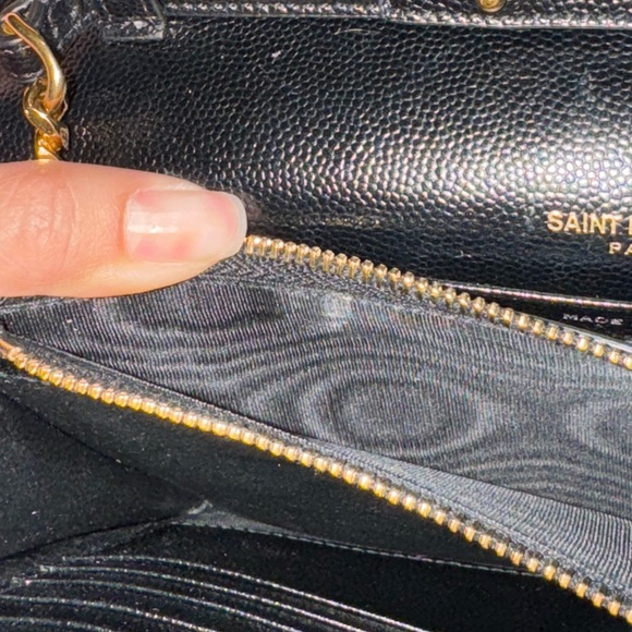 Grain De Poudre Matelasse Chevron Monogram Chain Wallet - Picture 12 of 12